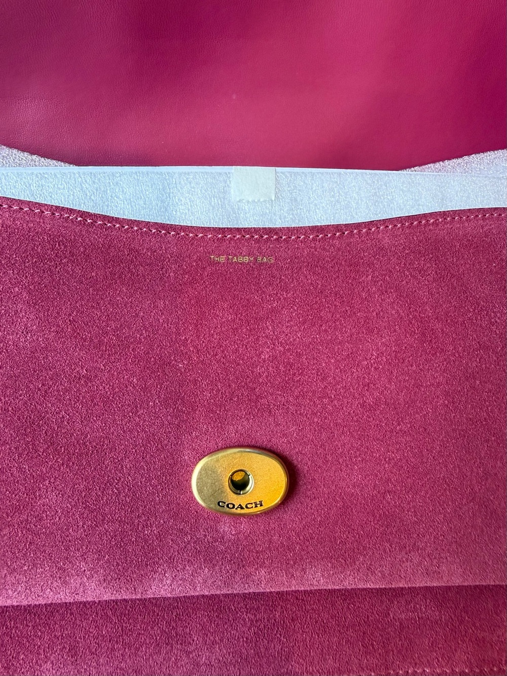 Coach Tabby 36 Fuchsia Pink Suede Shoulder Bag NWT - Picture 9 of 13